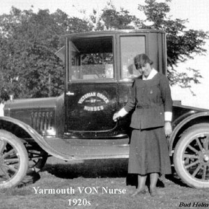 Yarmouth VON Nurse, 1920's. Yarmouth VON Nurse, 1920's.